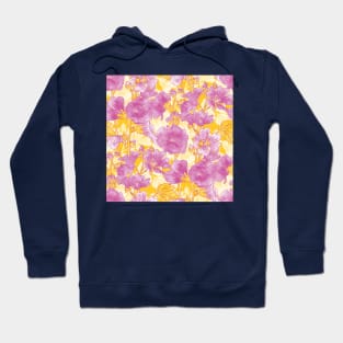 Purple Alcea Rosea Hoodie